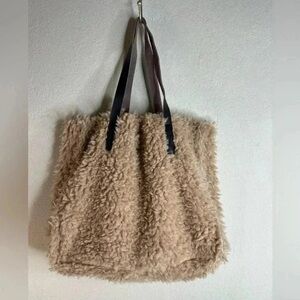 Olivaceous Fur Hobo bag faux fur tan